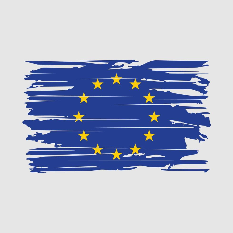 vetor de pincel de bandeira europeia