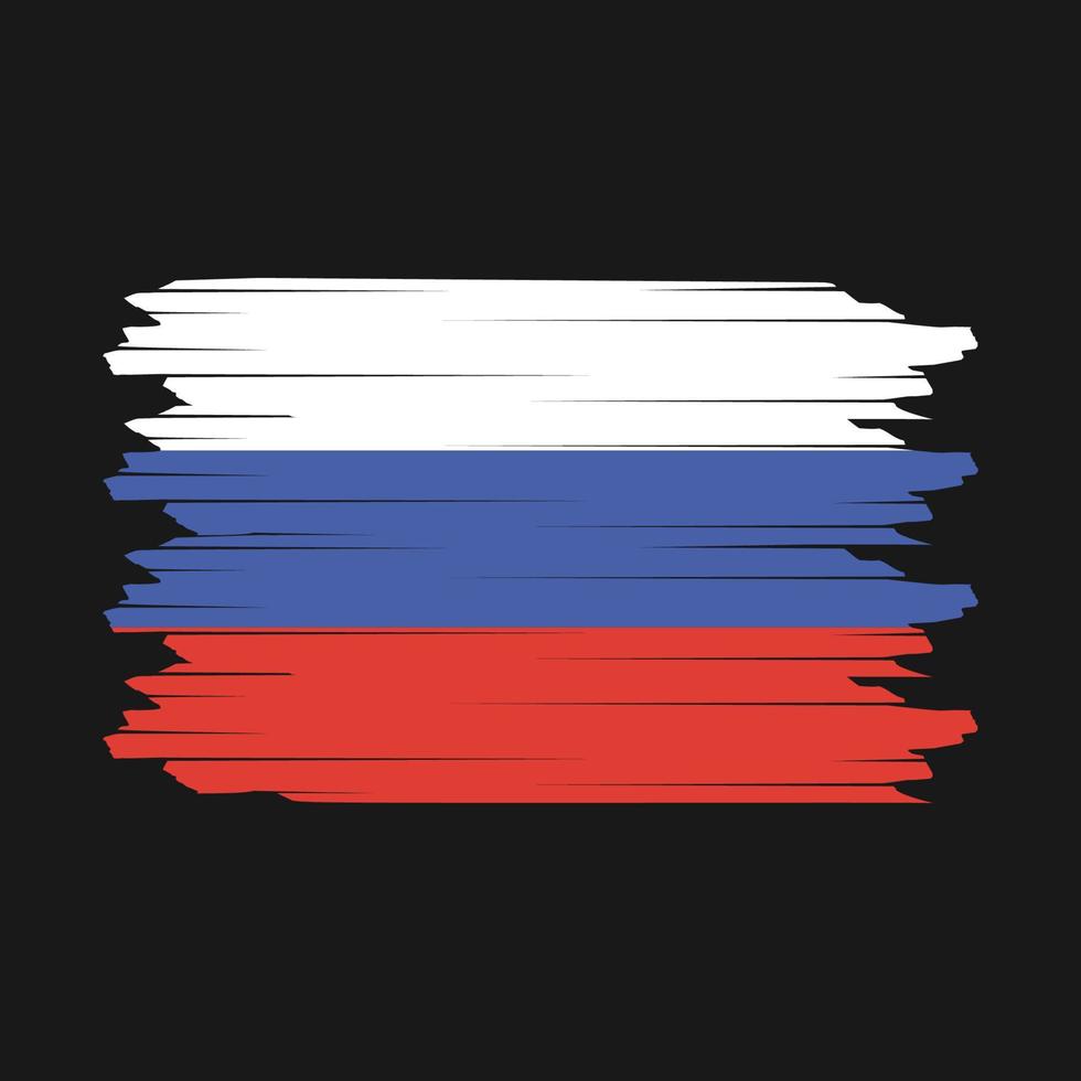 vetor de escova de bandeira da rússia