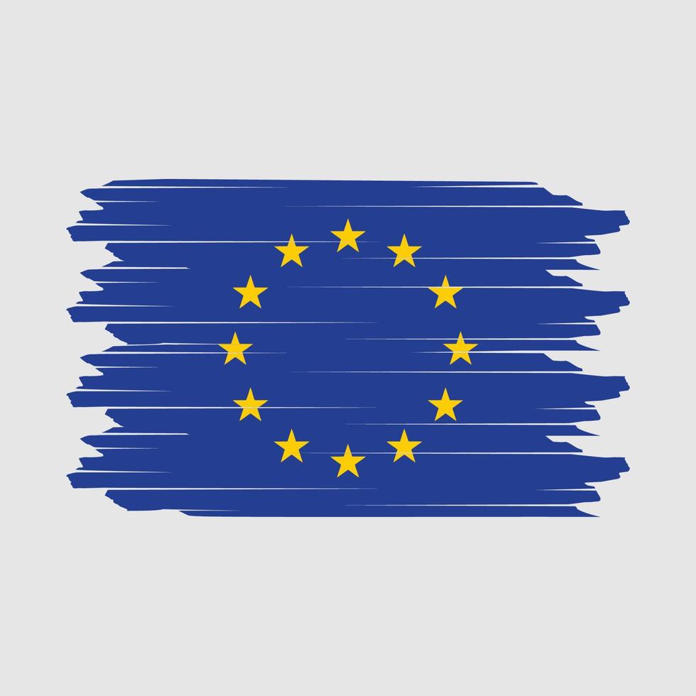 vetor de pincel de bandeira europeia