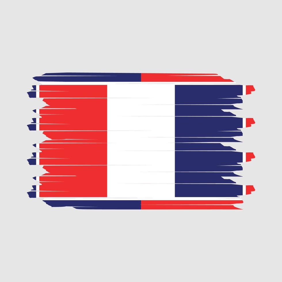 vetor de pincel de bandeira da frança