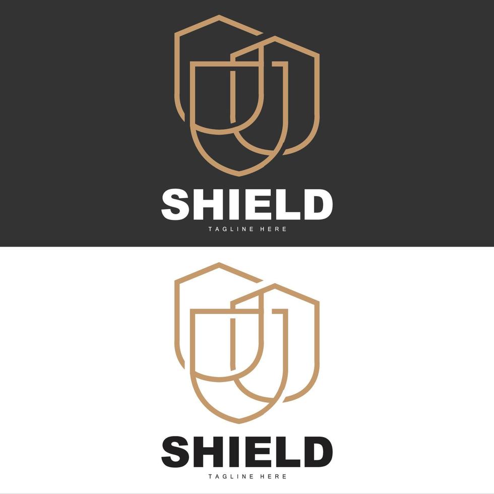 logotipo de escudo, vetor de segurança de proteção antivírus, design de escudo de logotipo de jogo simples