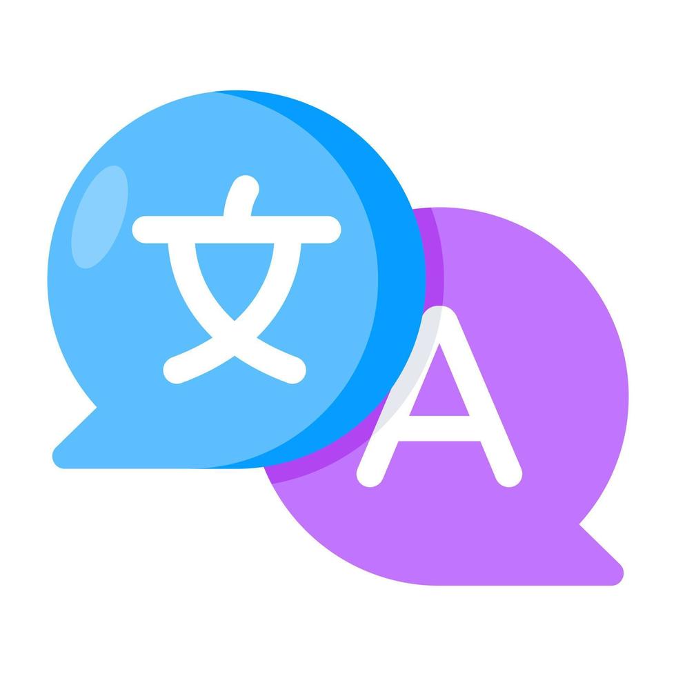 design vetorial do ícone do tradutor de idiomas vetor