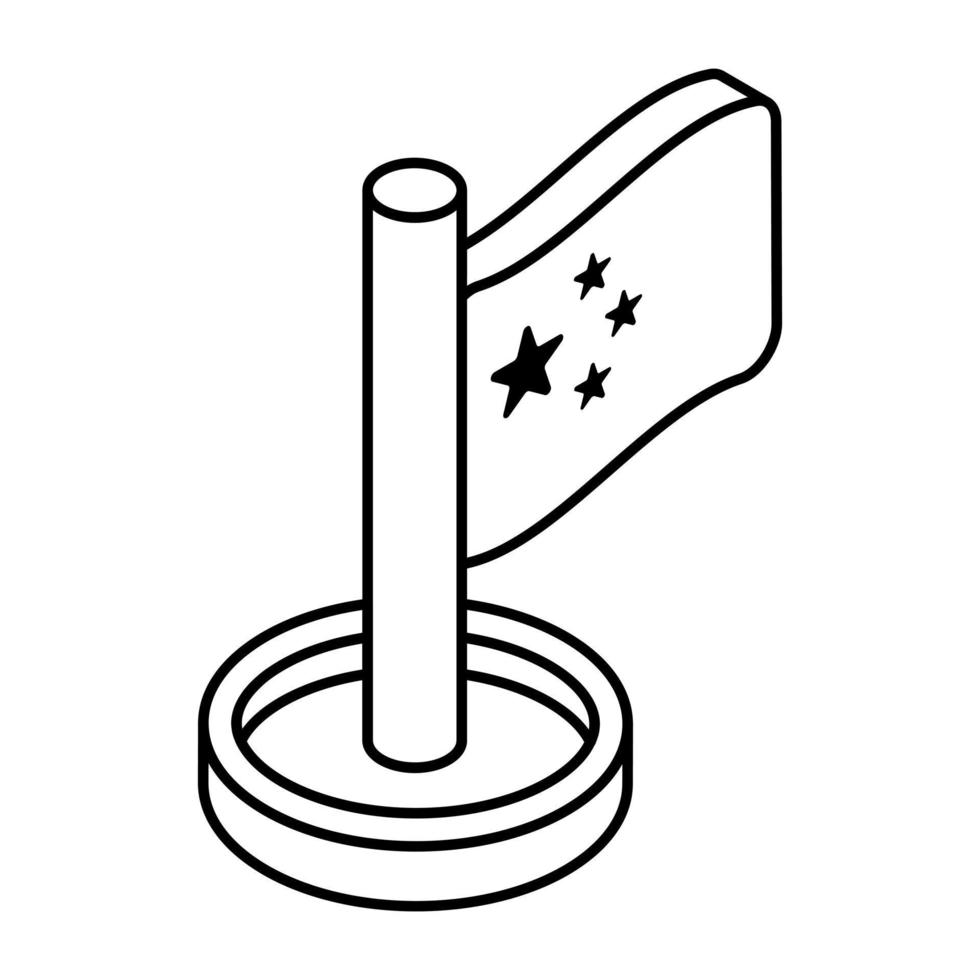 ícone de design moderno da bandeira vetor