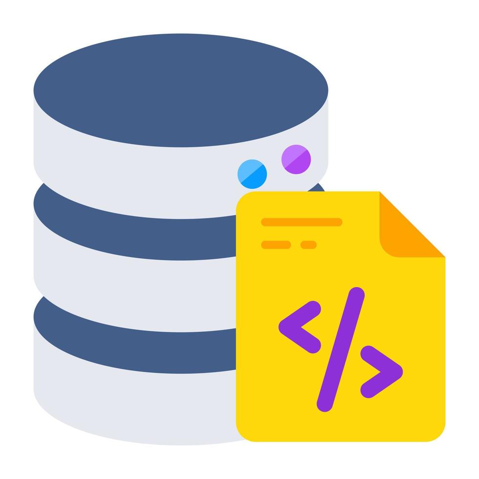 uma único Projeto ícone do base de dados codificação vetor