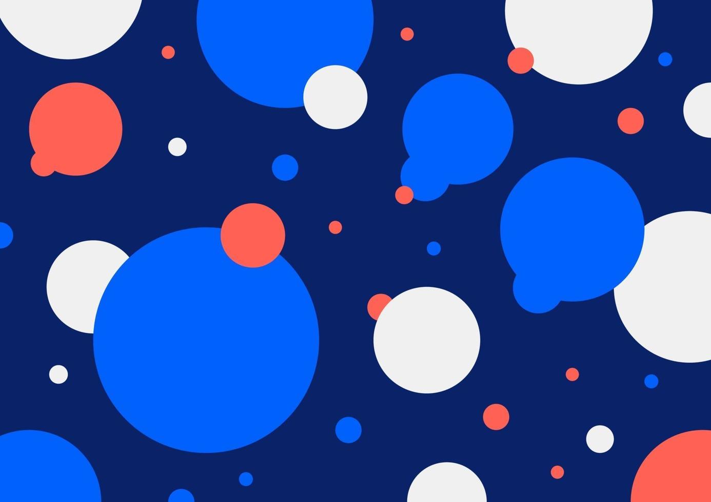 projeto de composição colorida de círculos geométricos abstratos sobre fundo azul. vetor