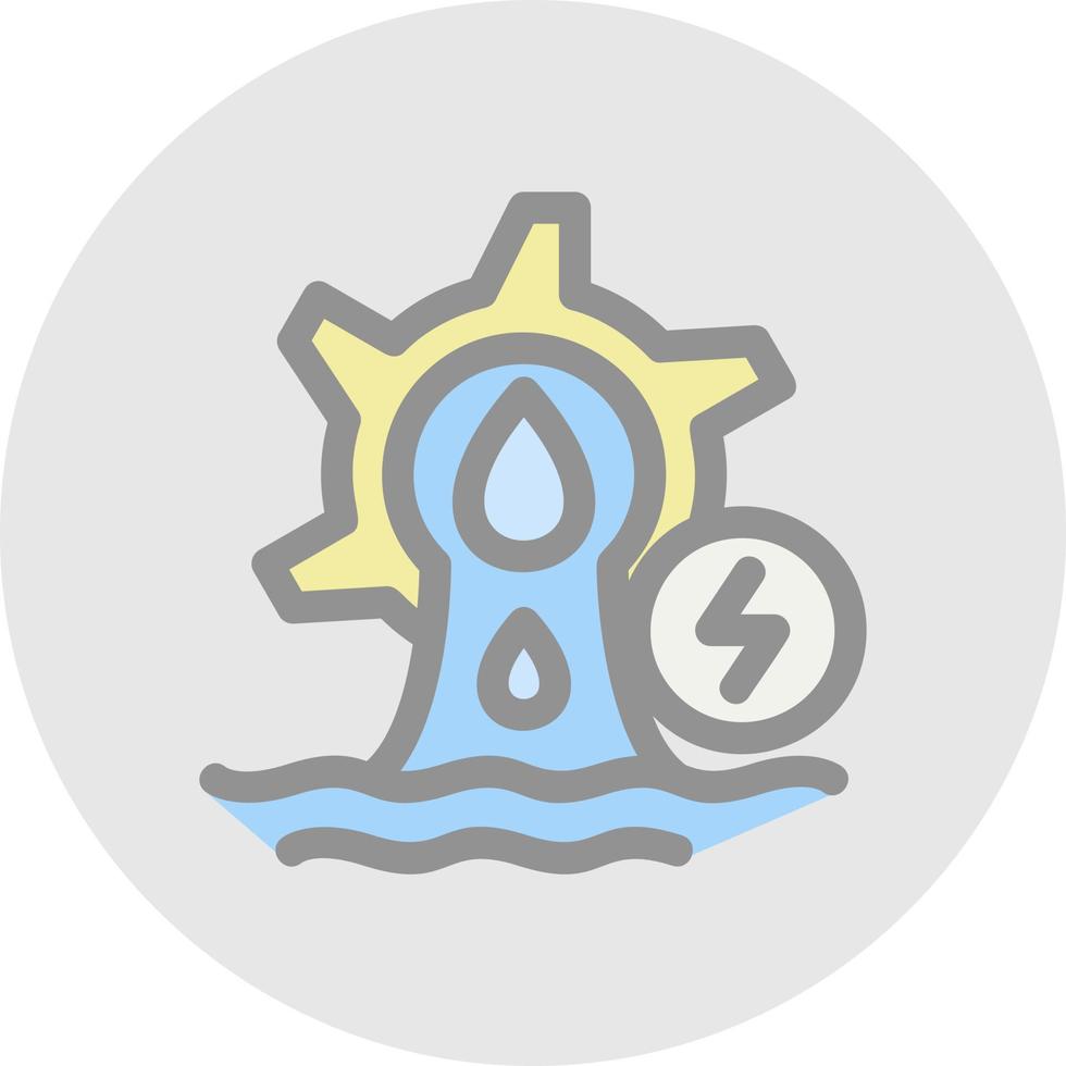 design de ícone de vetor de energia hidrelétrica