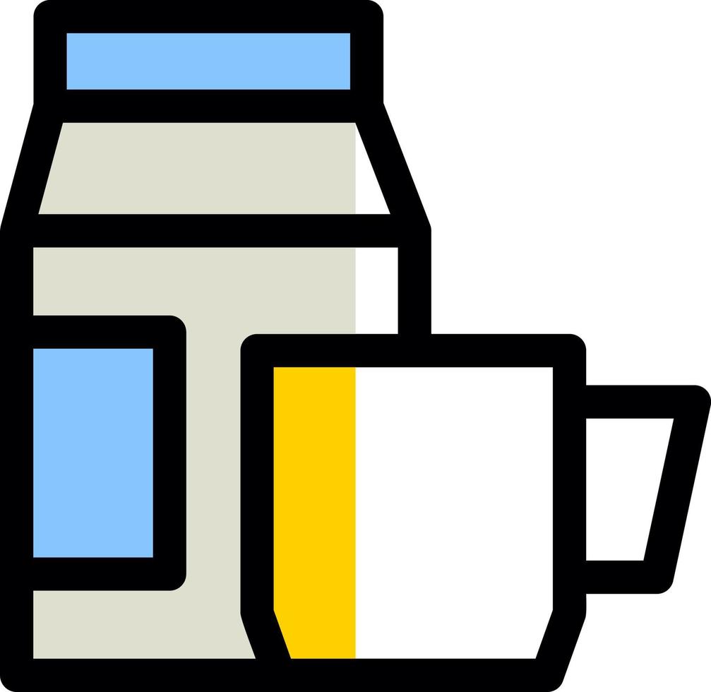 design de ícone de vetor de leite de café
