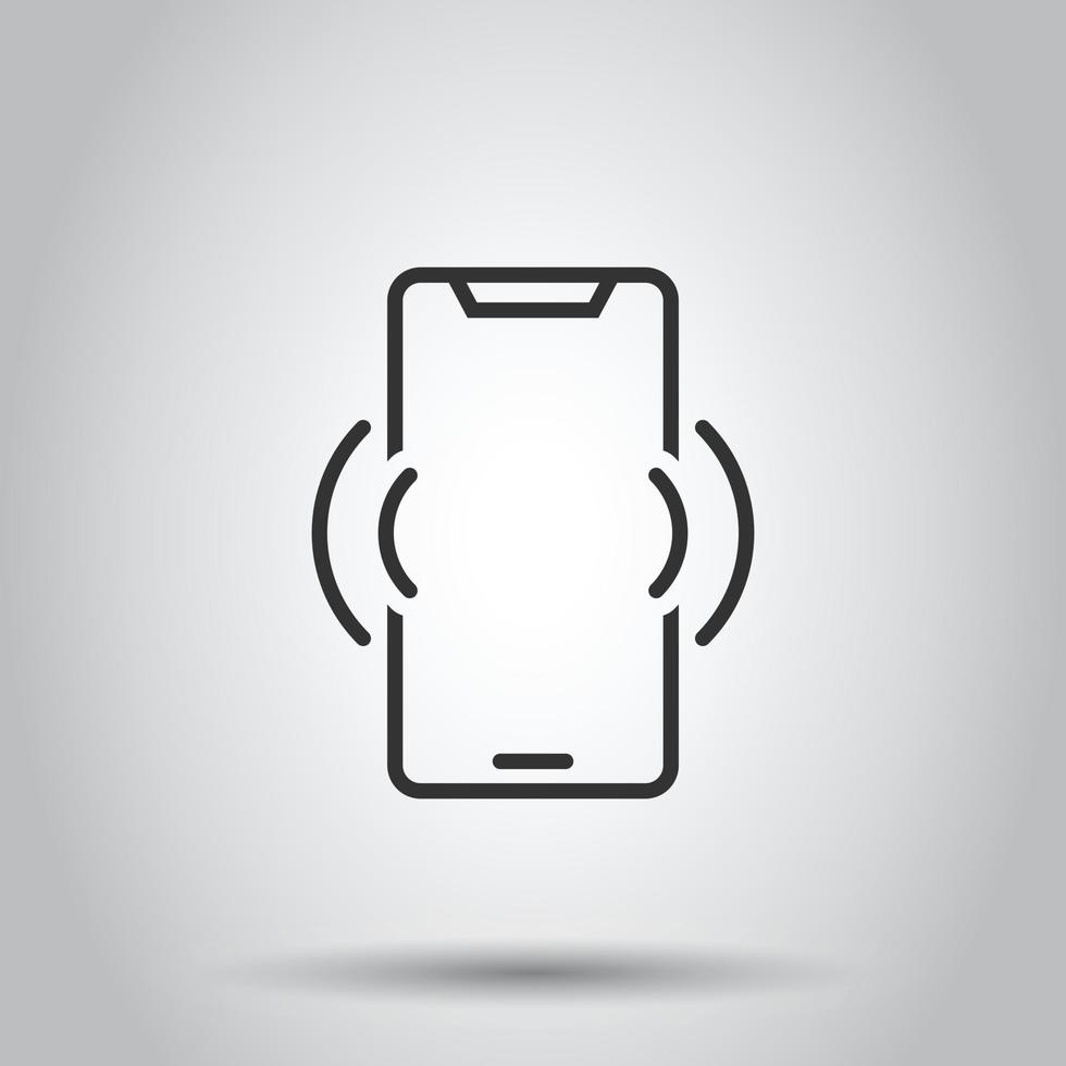 ícone de tela em branco do smartphone em estilo simples. ilustração em vetor telefone móvel em fundo branco isolado. conceito de negócio de telefone.