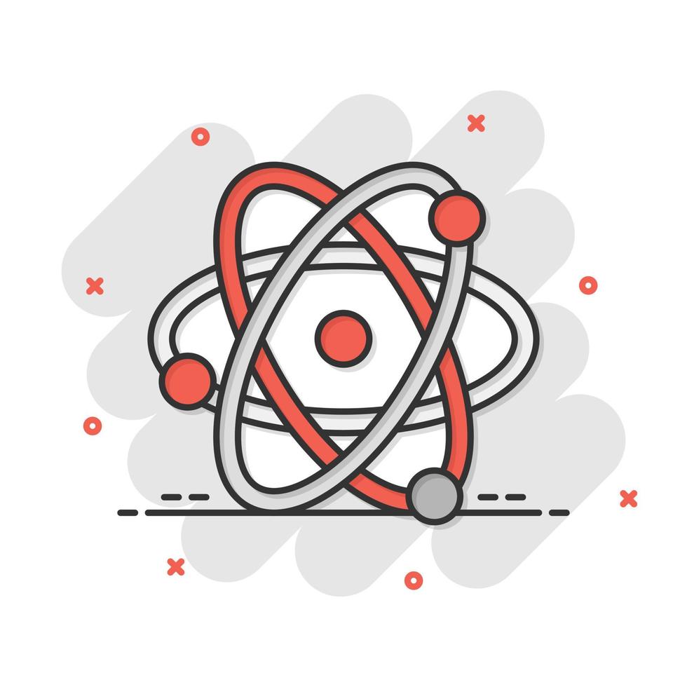 ícone da ciência em estilo cômico. ilustração em vetor dna célula dos desenhos animados no fundo branco isolado. conceito de negócio de efeito de respingo de evolução de molécula.