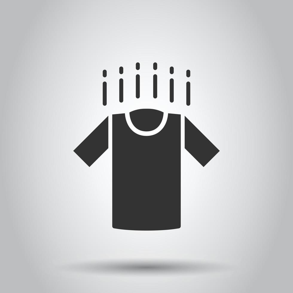 ícone de camiseta em estilo simples. ilustração vetorial de roupas casuais em fundo branco isolado. conceito de negócio de desgaste polo. vetor