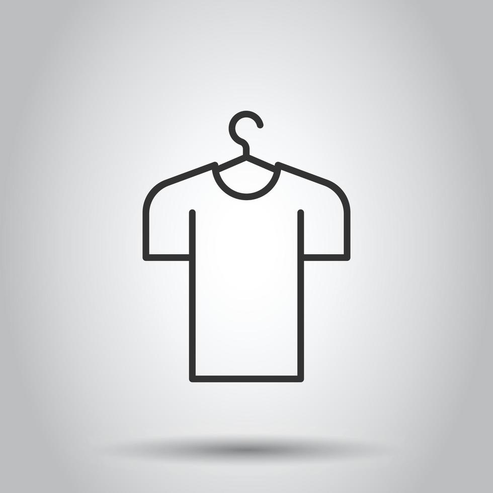 ícone de camiseta em estilo simples. ilustração vetorial de roupas casuais em fundo branco isolado. conceito de negócio de desgaste polo. vetor