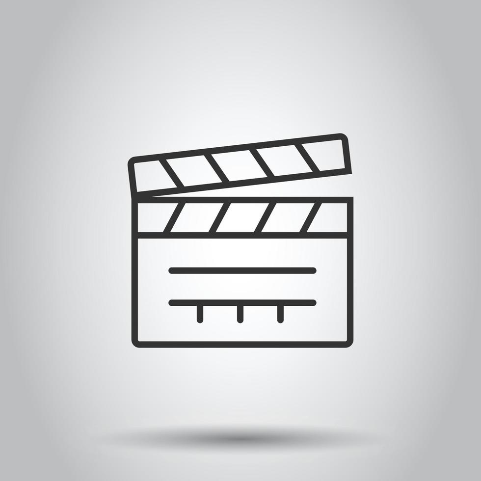 ícone do filme em estilo simples. ilustração em vetor filme sobre fundo branco isolado. conceito de negócio de vídeo badalo.