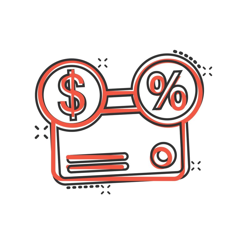 ícone de cartão de crédito em estilo cômico. dinheiro ilustração em vetor desenhos animados pagamento em fundo branco isolado. conceito de negócio de efeito de respingo de compra financeira.