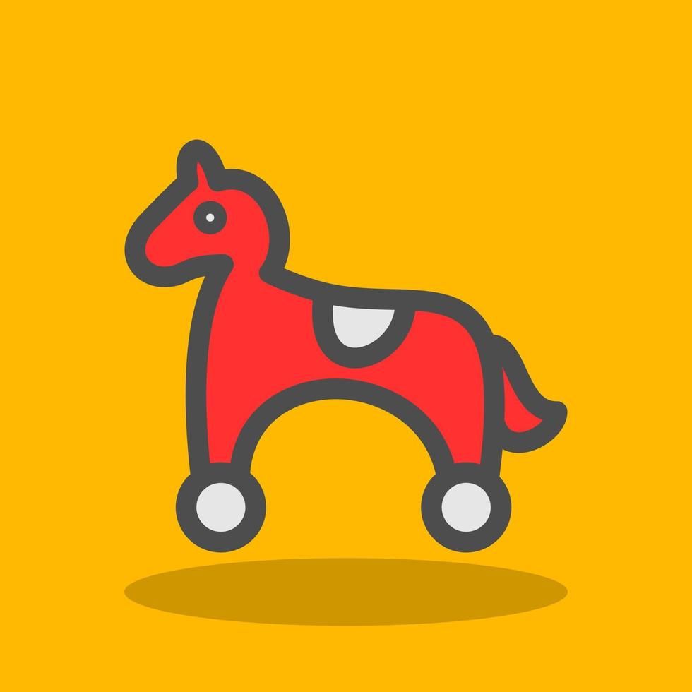 design de ícone de vetor de cavalo de brinquedo