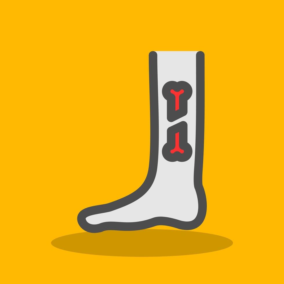 design de ícone de vetor de perna quebrada
