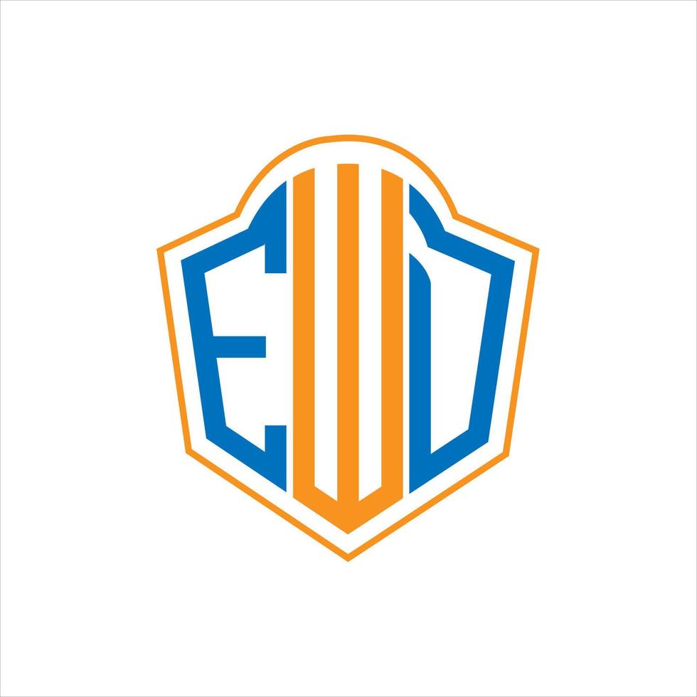 ewd abstrato monograma escudo logotipo Projeto em branco fundo. ewd criativo iniciais carta logotipo. vetor