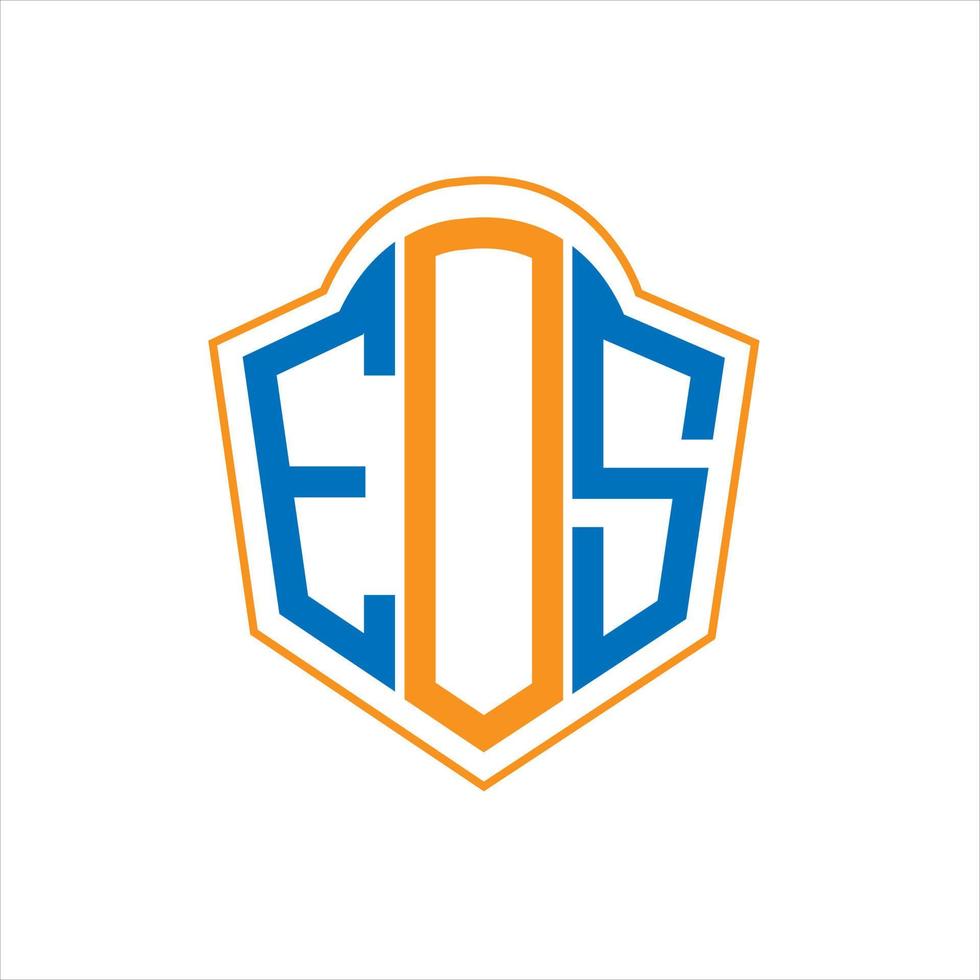 eos abstrato monograma escudo logotipo Projeto em branco fundo. eos criativo iniciais carta logotipo. vetor