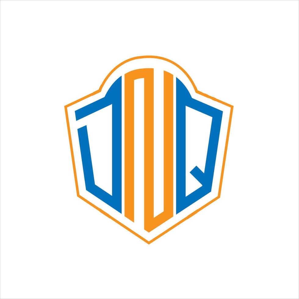 nq abstrato monograma escudo logotipo Projeto em branco fundo. nq criativo iniciais carta logotipo. vetor