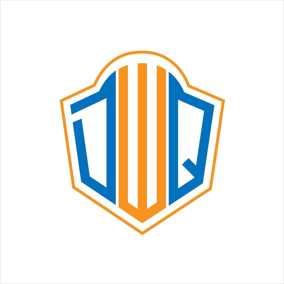 dwq abstrato monograma escudo logotipo Projeto em branco fundo. dwq criativo iniciais carta logotipo. vetor