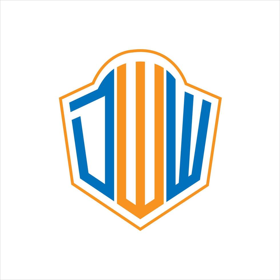 dww abstrato monograma escudo logotipo Projeto em branco fundo. dww criativo iniciais carta logotipo. vetor