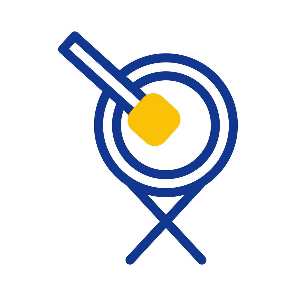 cama tambor ícone duotônico azul amarelo estilo Ramadã ilustração vetor elemento e símbolo perfeito.