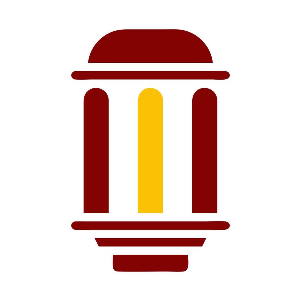 lanterna ícone duotônico vermelho amarelo estilo Ramadã ilustração vetor elemento e símbolo perfeito.