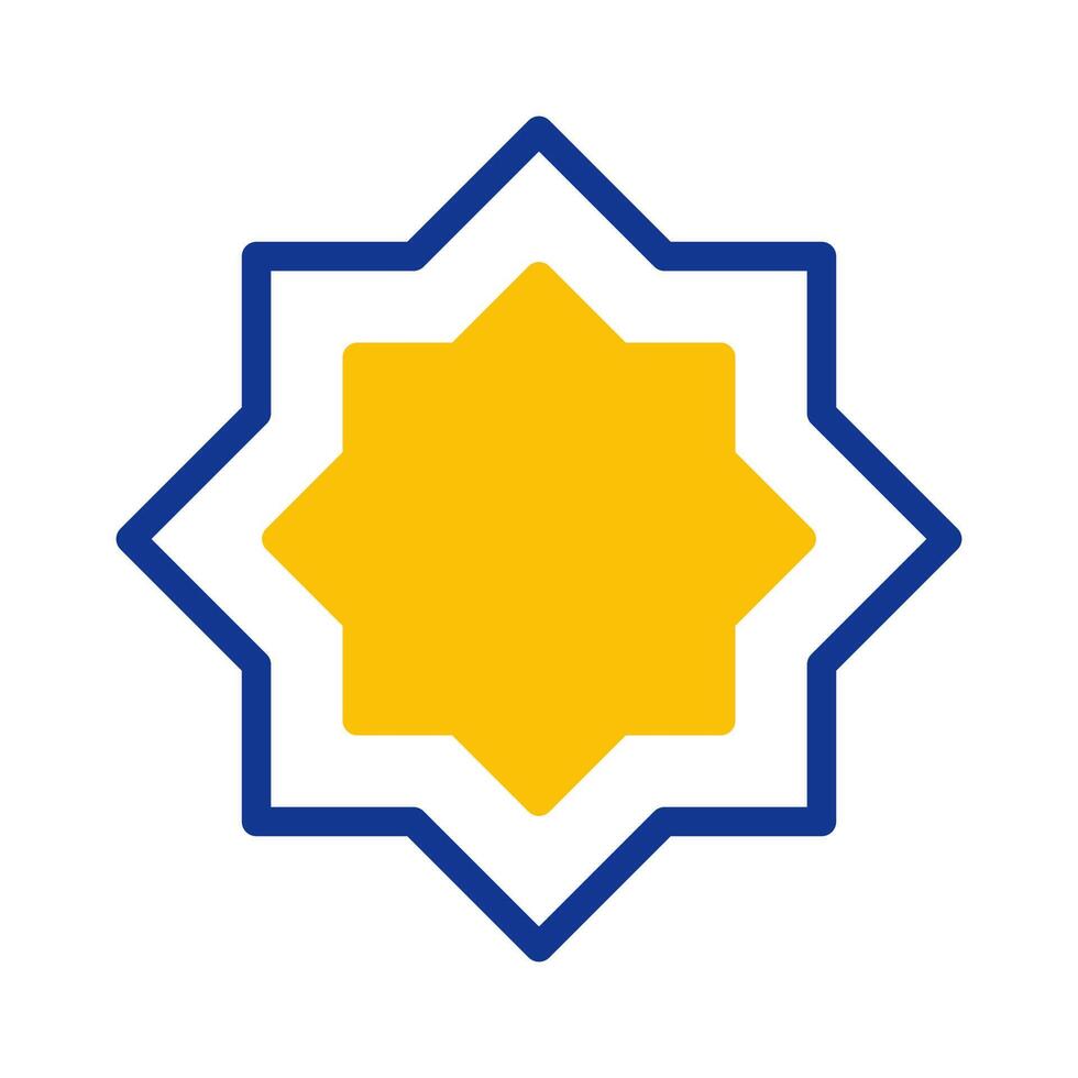 decoração ícone duotônico azul amarelo estilo Ramadã ilustração vetor elemento e símbolo perfeito.