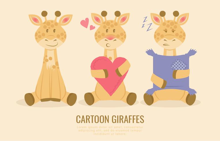 Girafas fofos de vetor