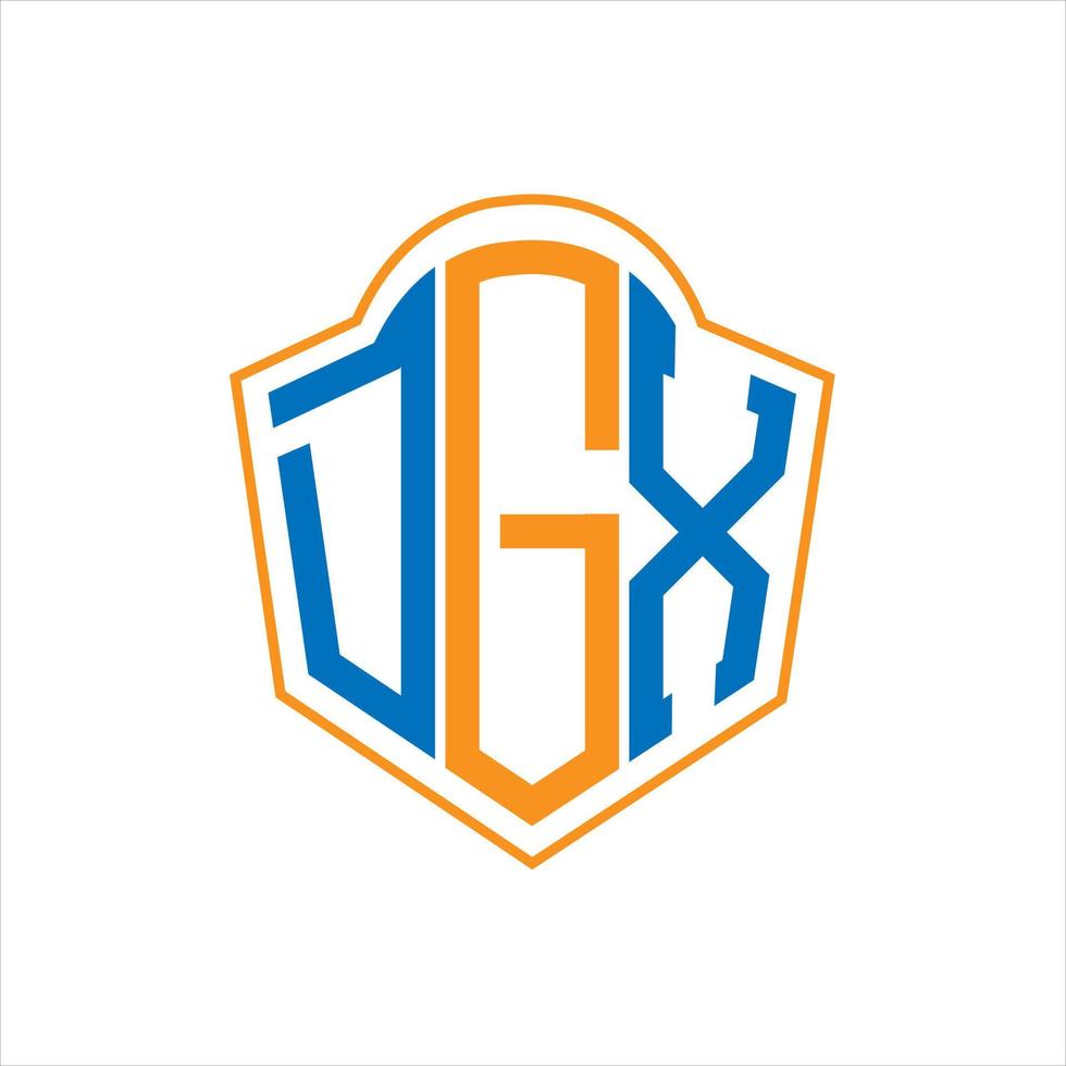 dgx abstrato monograma escudo logotipo Projeto em branco fundo. dgx criativo iniciais carta logotipo. vetor