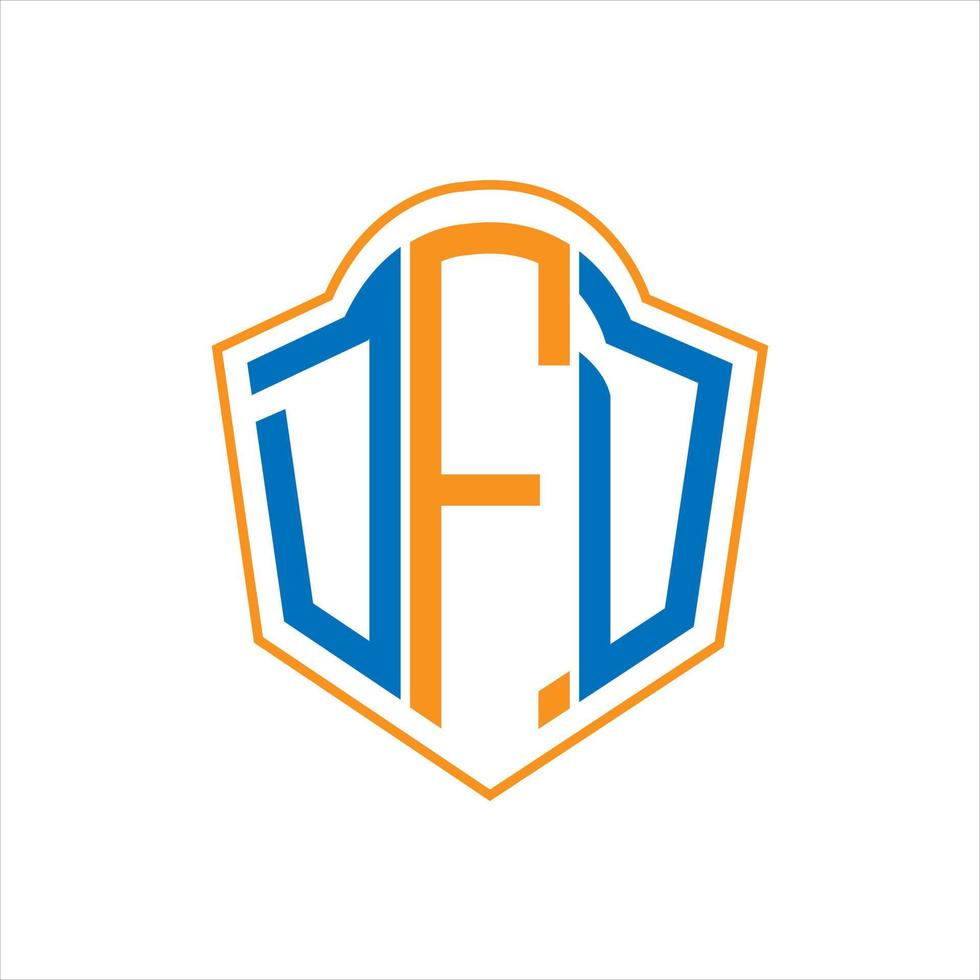 dfd abstrato monograma escudo logotipo Projeto em branco fundo. dfd criativo iniciais carta logotipo. vetor