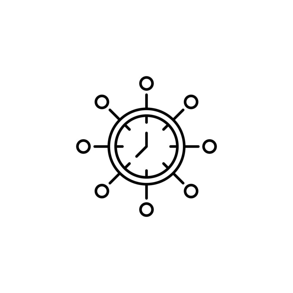 ícone do relógio. ícone de contorno vetor