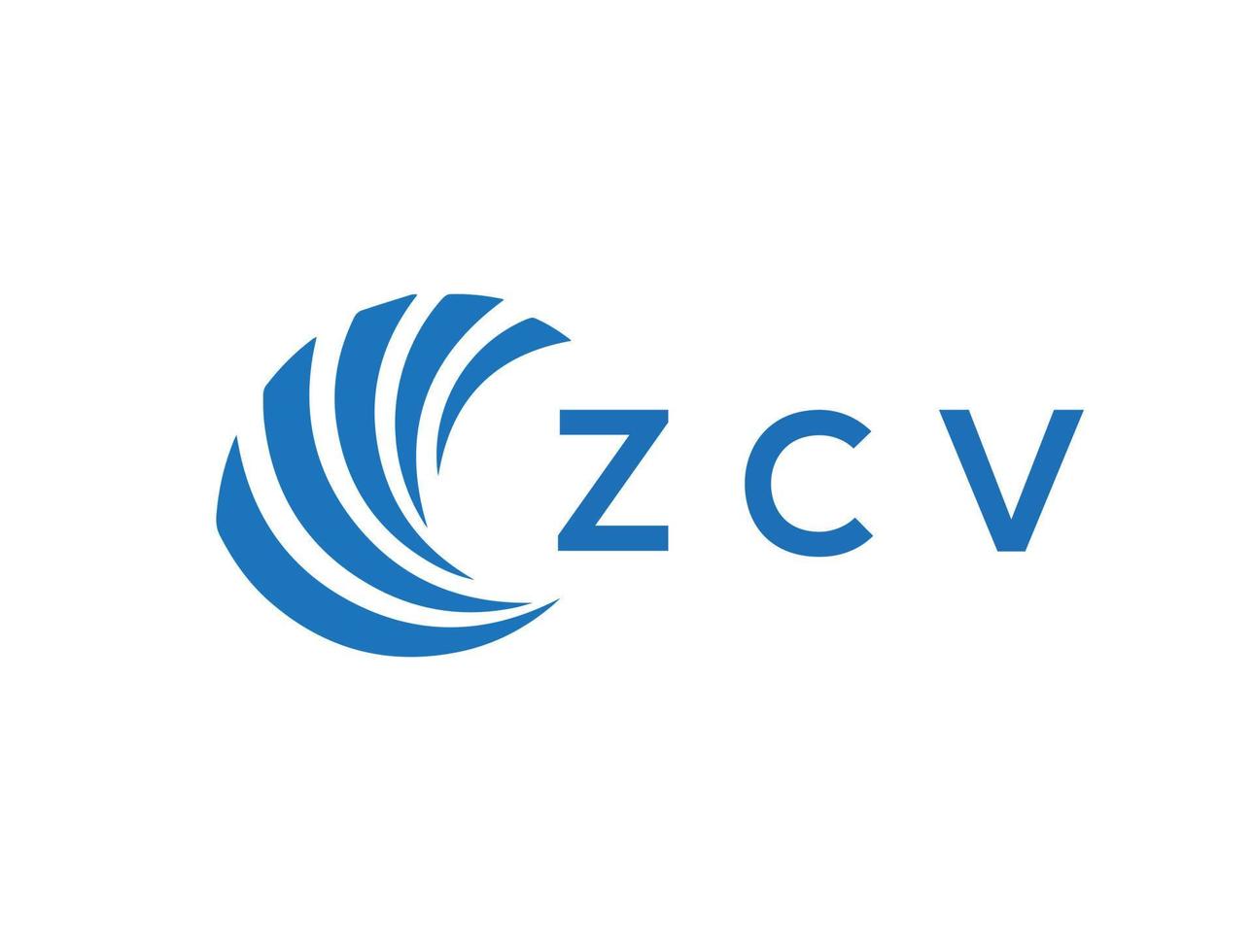 zcv carta logotipo Projeto em branco fundo. zcv criativo círculo carta logotipo conceito. zcv carta Projeto. vetor