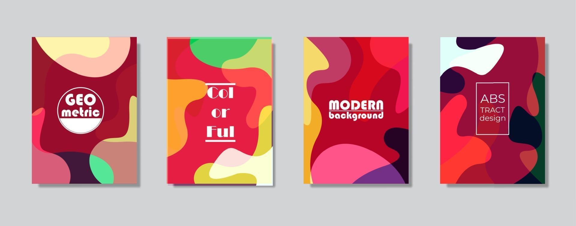 design de capas minimalistas coloridas. gradientes de padrão geométrico mínimo vetor