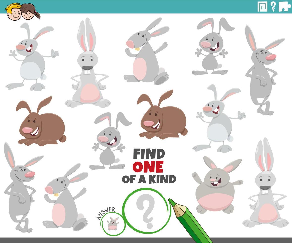1 do uma tipo jogos com desenho animado coelhos vetor
