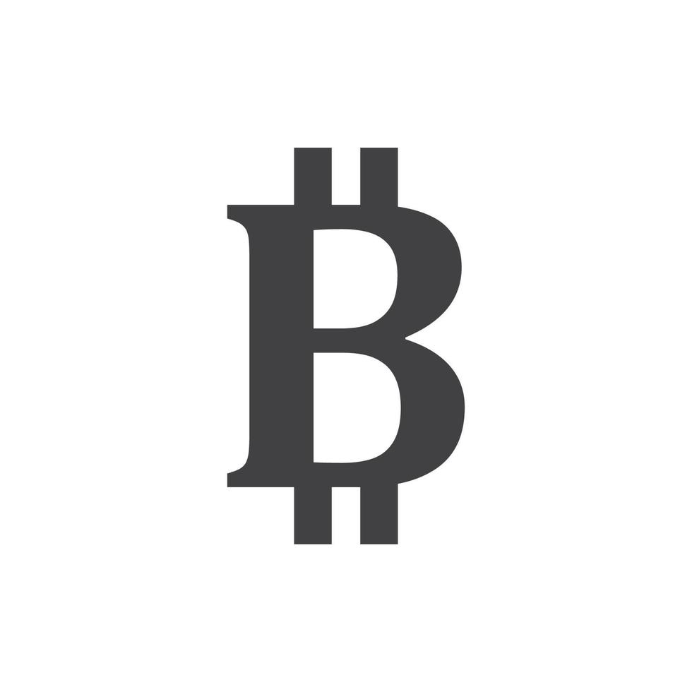design de ilustração vetorial de ícone de logotipo de moeda de bit vetor