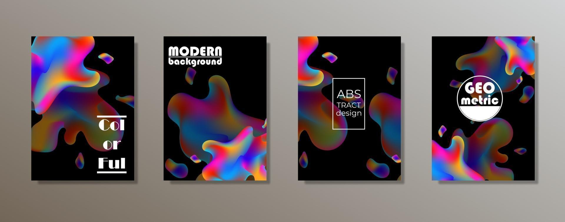 design de capas minimalistas coloridas. gradientes de padrão geométrico mínimo vetor