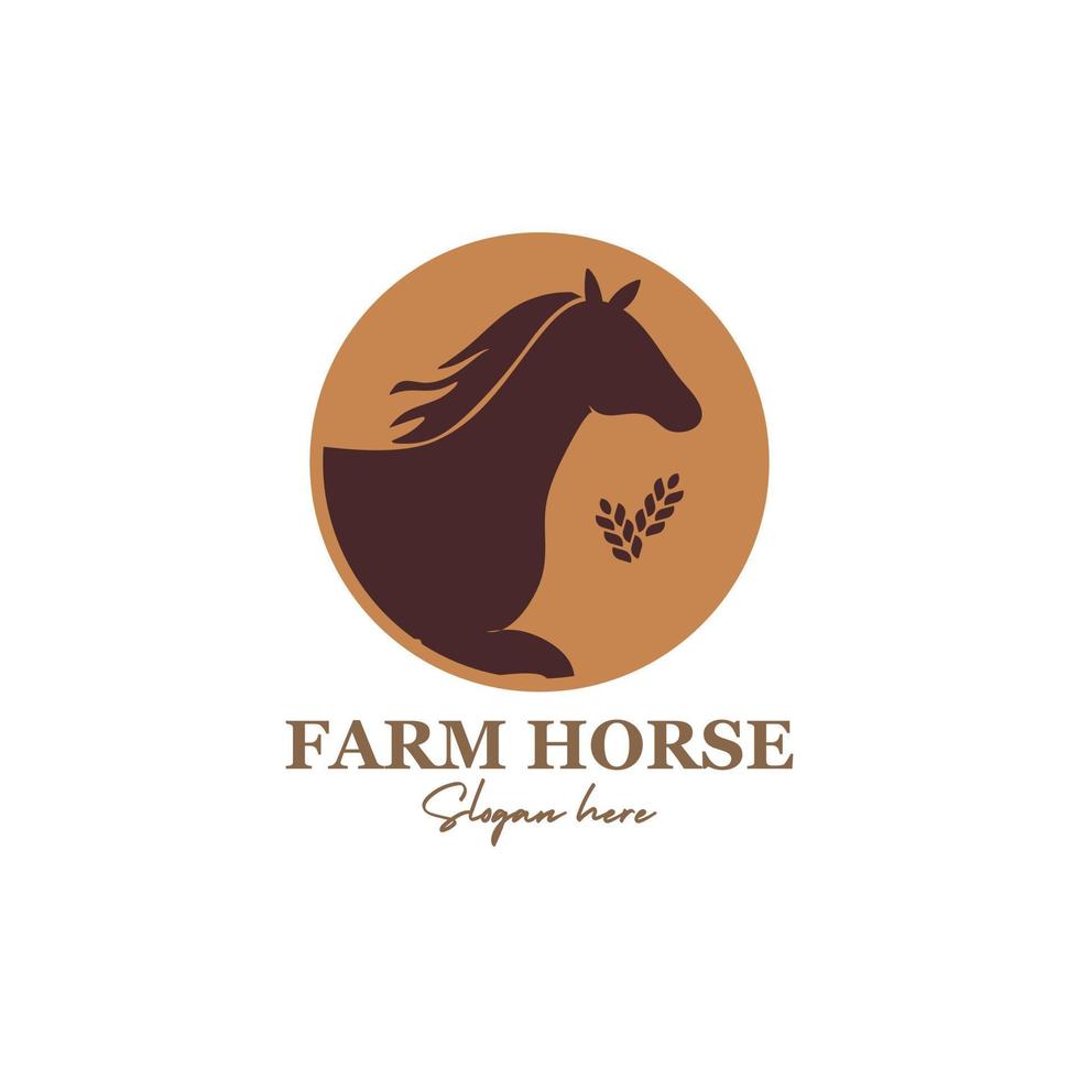 cavalo silhueta para vintage retro ocidental país Fazenda Fazenda logotipo Projeto vetor