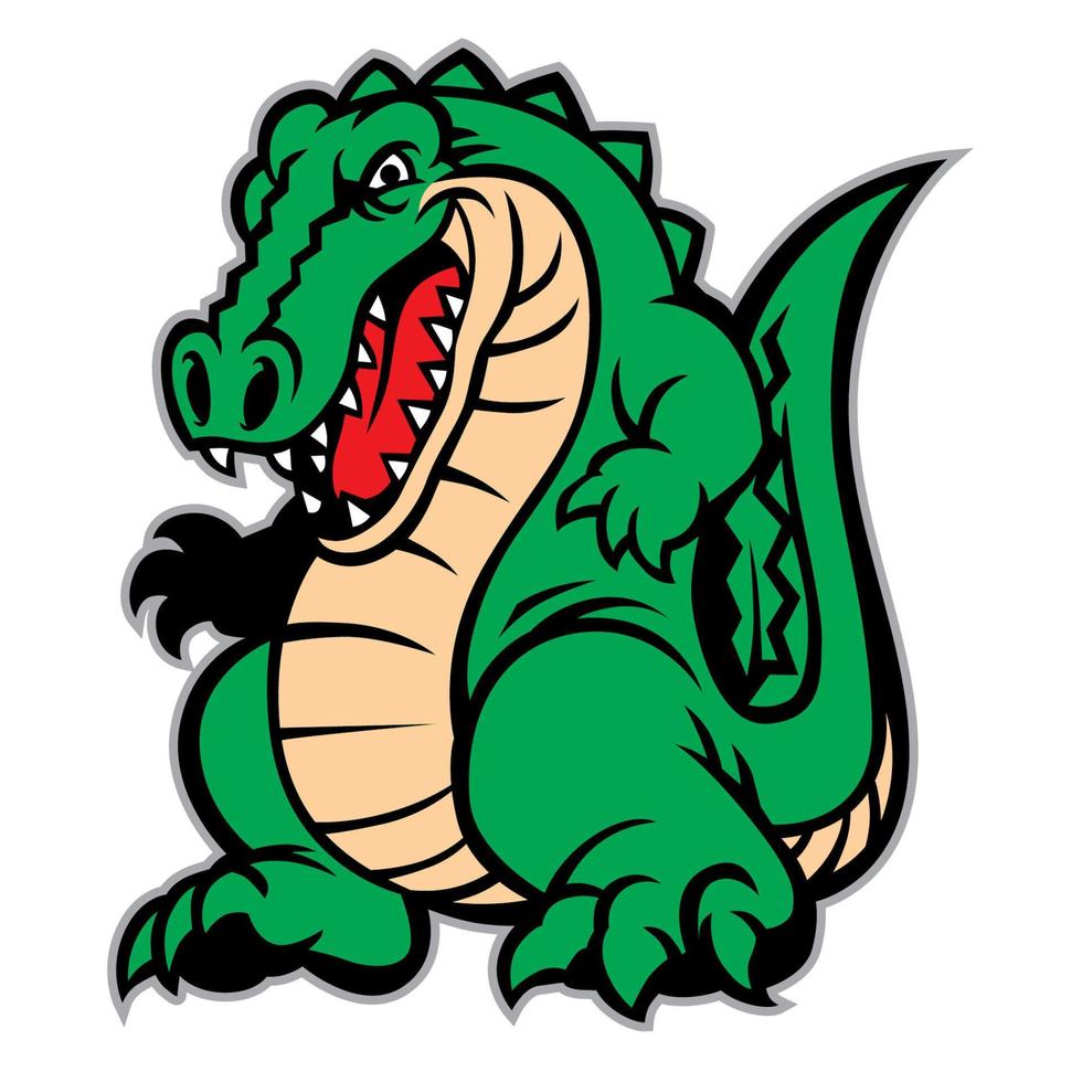 crocodilo mascote esporte logotipo estilo vetor