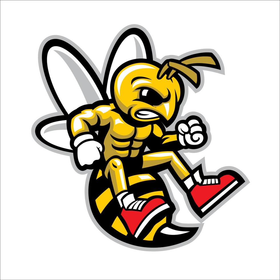 vespa mascote esporte e esport logotipo estilo vetor