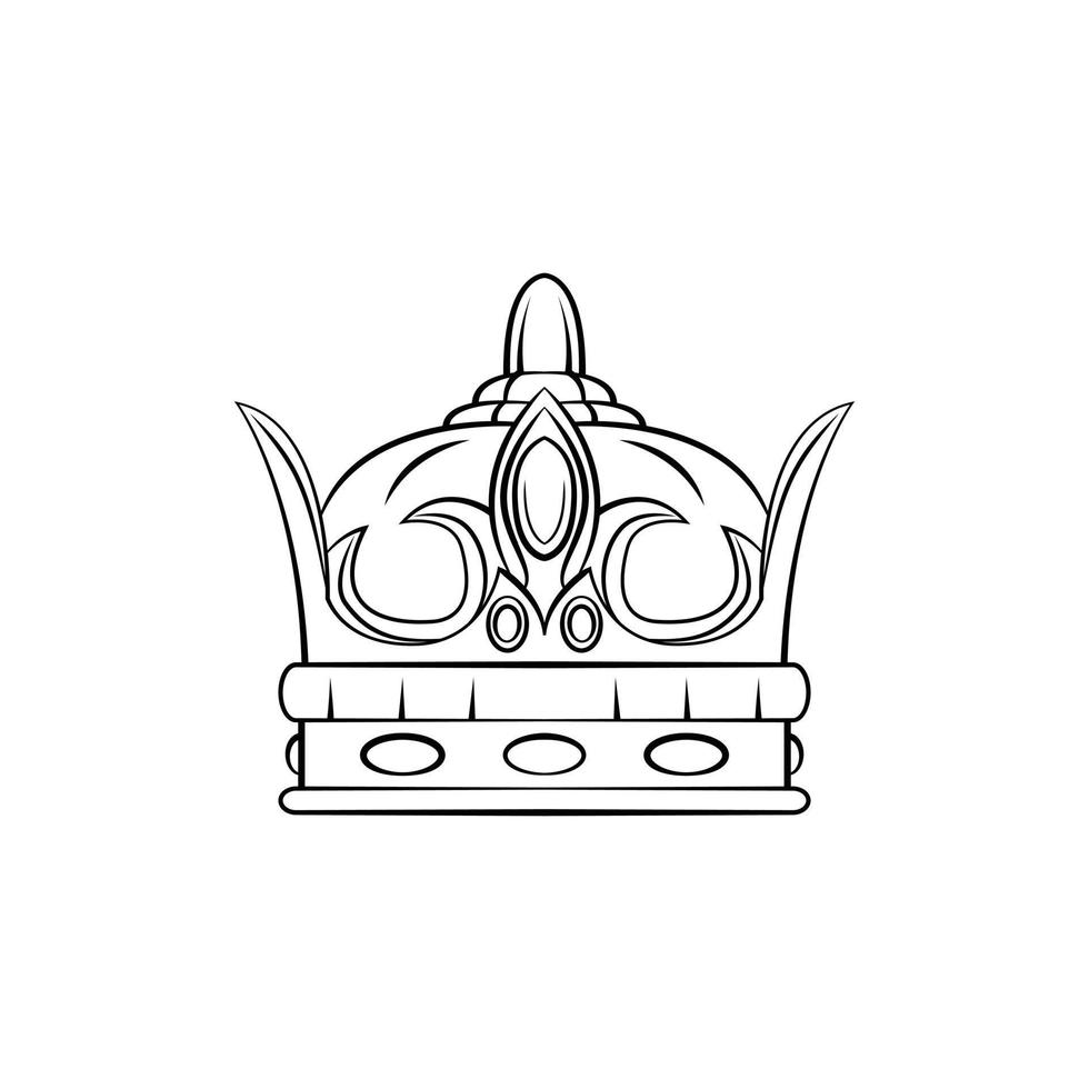 coroa símbolo em branco fundo vetor