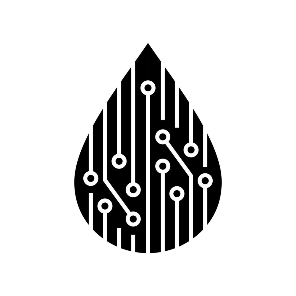 água solta o circuito logotipo vetor