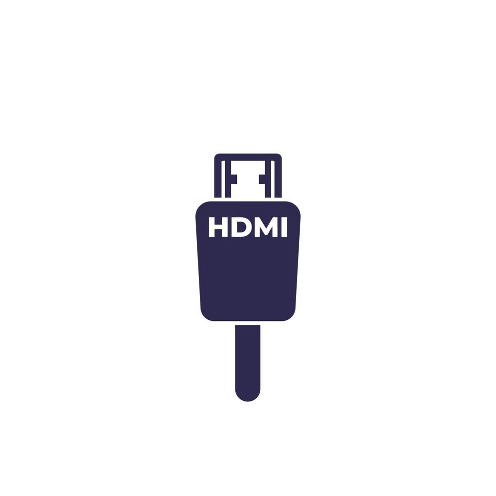 ícone do cabo HDMI em branco, vector.eps vetor