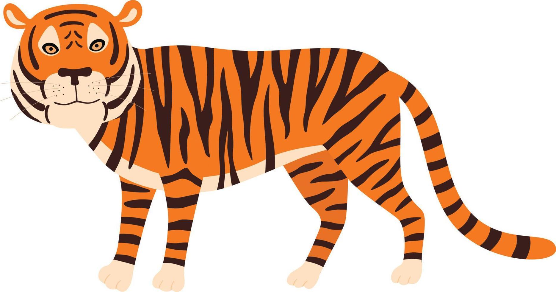 tigre ficar de pé ilustração vetor