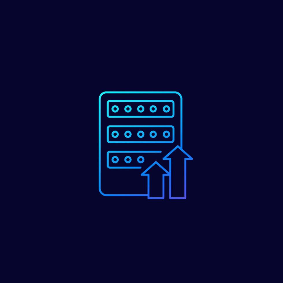 upload para o servidor, vector linear icon.eps