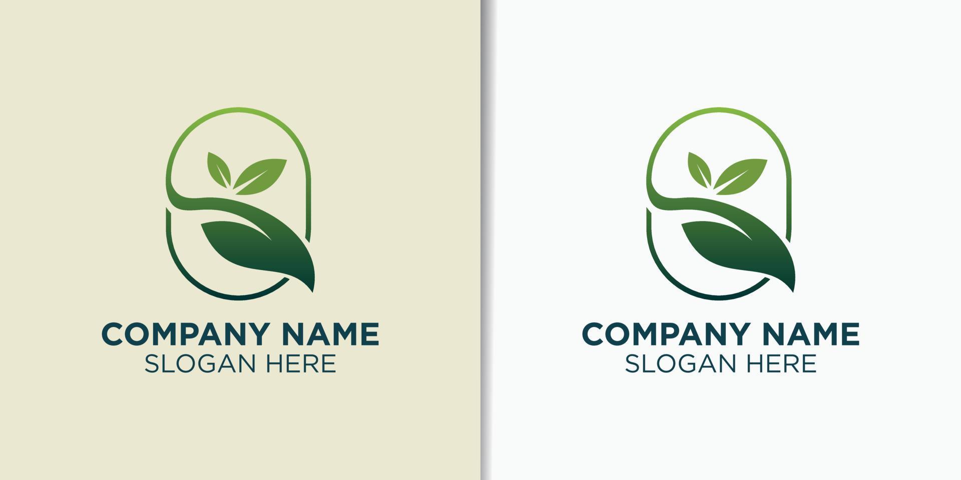 simples folha vintage logotipo modelo, natureza logotipo inspiração vetor