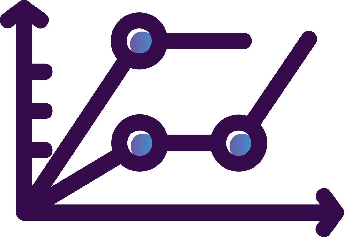 design de ícone de vetor de gráfico de tendência múltipla