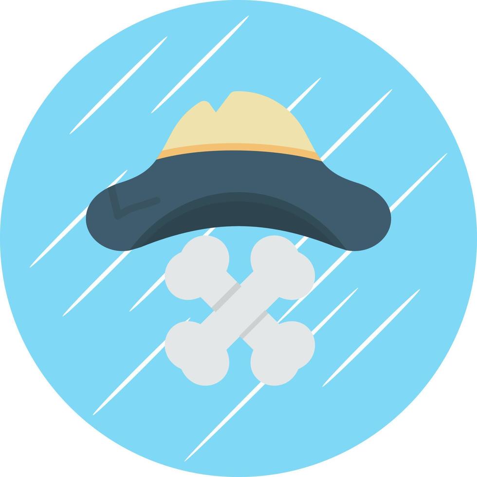 design de ícone de vetor de chapéu de pirata