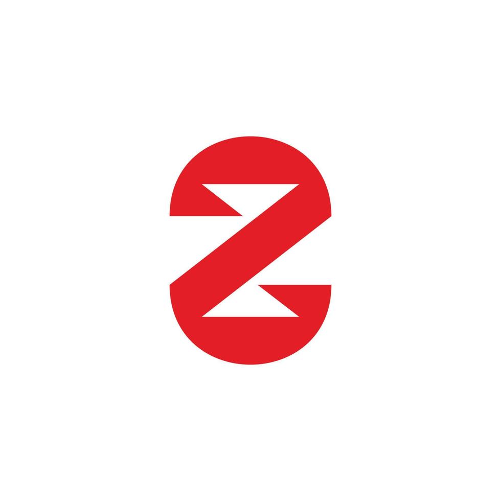 carta z simples geométrico Cruz Projeto logotipo vetor