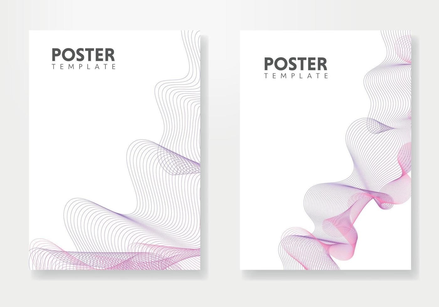 conjunto do editável poster modelo. pode estar usava para poster, folheto, revista vetor