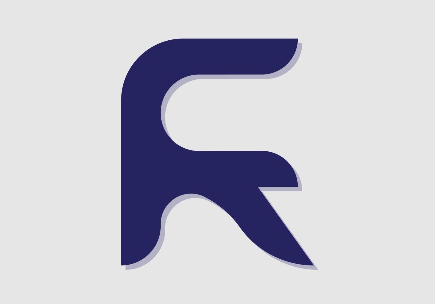 eps10 vetor fr ou rf logotipo e ícone Projeto modelo isolado em cinzento fundo